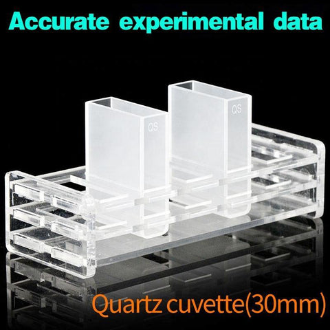 30mm Standard Quartz UV Cuvette/Quartz Cell/Lab Cuvette With Lid 2pcs - MICQstore