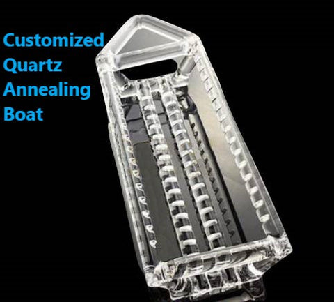 2/3/4/6/8 inch quartz annealing boat, semiconductor wafer rack insert slotted quartz wafer boat bracket customization