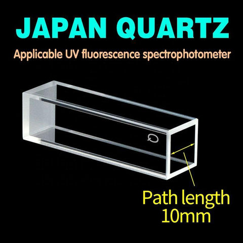 10mm Standard Quartz Fluorescence Cuvette With Lid/Four Polished Windows 2pcs