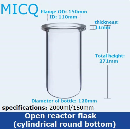 Single-layer reaction kettle, quick disassembly type open reactor, split single neck, three neck, four neck, five neck, chemistry laboratory synthesis flask, flat bottom, round bottom, spherical, cylindrical