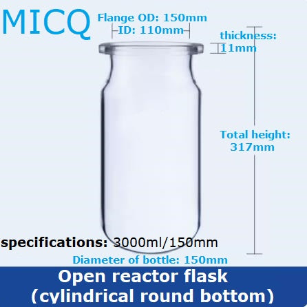 Single-layer reaction kettle, quick disassembly type open reactor, split single neck, three neck, four neck, five neck, chemistry laboratory synthesis flask, flat bottom, round bottom, spherical, cylindrical