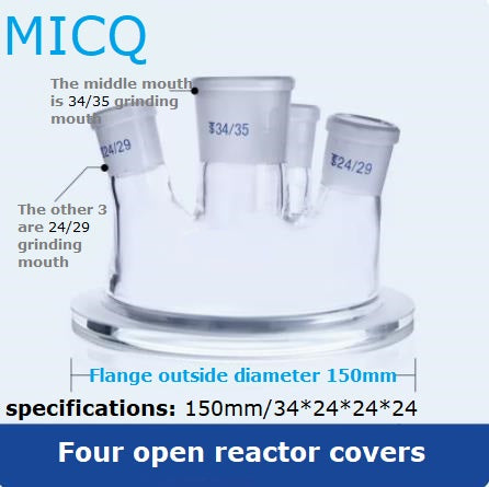 Single-layer reaction kettle, quick disassembly type open reactor, split single neck, three neck, four neck, five neck, chemistry laboratory synthesis flask, flat bottom, round bottom, spherical, cylindrical