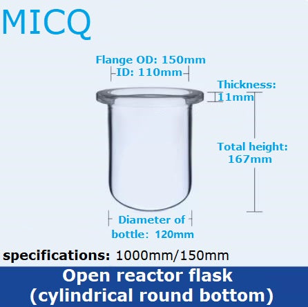 Single-layer reaction kettle, quick disassembly type open reactor, split single neck, three neck, four neck, five neck, chemistry laboratory synthesis flask, flat bottom, round bottom, spherical, cylindrical