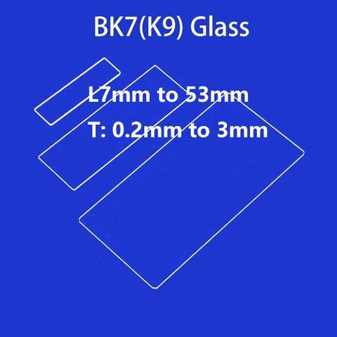 BK7(K9) Optical Glass Plates L7mm to 53mm