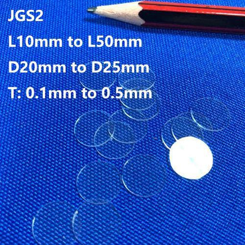 Quartz Discs / Quartz Glass Plates / Quartz Wafer Thickness 0.1mm to 0.5mm JGS2 - MICQstore