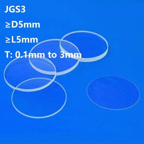 Quartz Discs / Quartz Glass Plates / Quartz Substrates Above D5mm to D50mm & L5mm to L98mm JGS3 - MICQstore