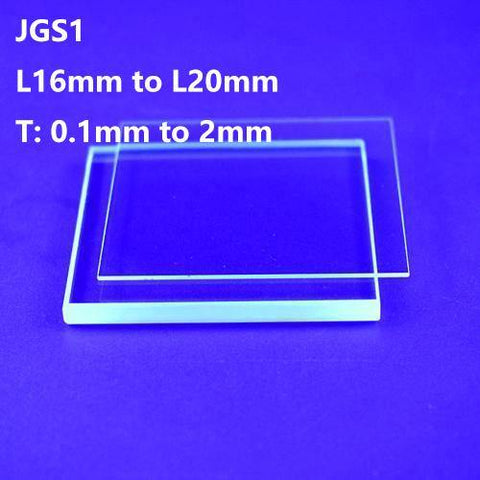Quartz Glass Plates /Quartz Cover Glass / Quartz Slides L16mm to L20mm JGS1 - MICQstore
