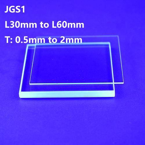 Quartz Glass Plates / Quartz Cover Slips / Quartz Viewing Windows L30mm to L60mm  JGS1 - MICQstore