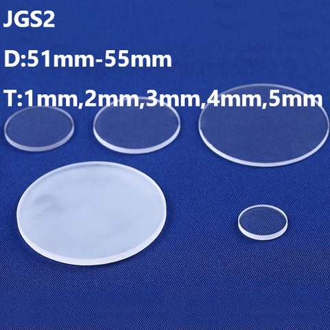 Quartz Discs / Quartz Cover Glass / Quartz Substrates D51mm-D55mm JGS2