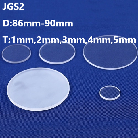 Quartz Discs / Quartz Cover Glass / Quartz Substrates D86mm-D90mm JGS2