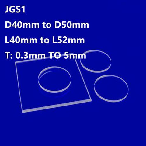 Quartz Discs / Quartz Glass Plates / Quartz Substrate D40mm to D50mm & L40mm to L52mm JGS1 - MICQstore
