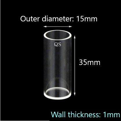 Quartz reflection cuvette for measuring reflected light Cylindrical quartz cuvette One-piece cylinder acid and alkali resistant organic fluorescent powder sample cell