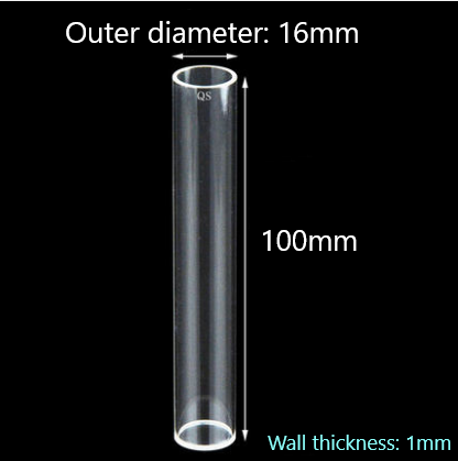 Quartz reflection cuvette for measuring reflected light Cylindrical quartz cuvette One-piece cylinder acid and alkali resistant organic fluorescent powder sample cell