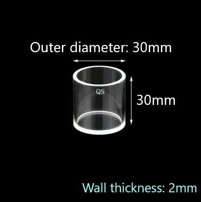 Quartz reflection cuvette for measuring reflected light Cylindrical quartz cuvette One-piece cylinder acid and alkali resistant organic fluorescent powder sample cell