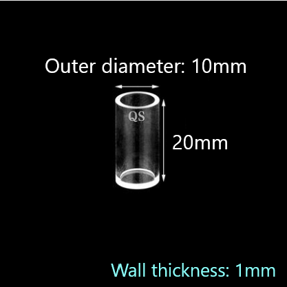 Quartz reflection cuvette for measuring reflected light Cylindrical quartz cuvette One-piece cylinder acid and alkali resistant organic fluorescent powder sample cell