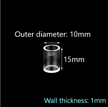 Quartz reflection cuvette for measuring reflected light Cylindrical quartz cuvette One-piece cylinder acid and alkali resistant organic fluorescent powder sample cell