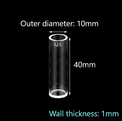 Quartz reflection cuvette for measuring reflected light Cylindrical quartz cuvette One-piece cylinder acid and alkali resistant organic fluorescent powder sample cell