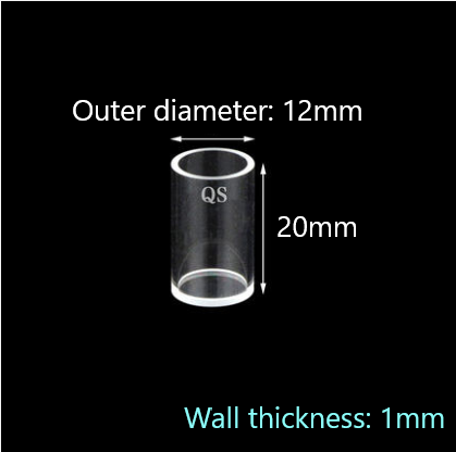 Quartz reflection cuvette for measuring reflected light Cylindrical quartz cuvette One-piece cylinder acid and alkali resistant organic fluorescent powder sample cell