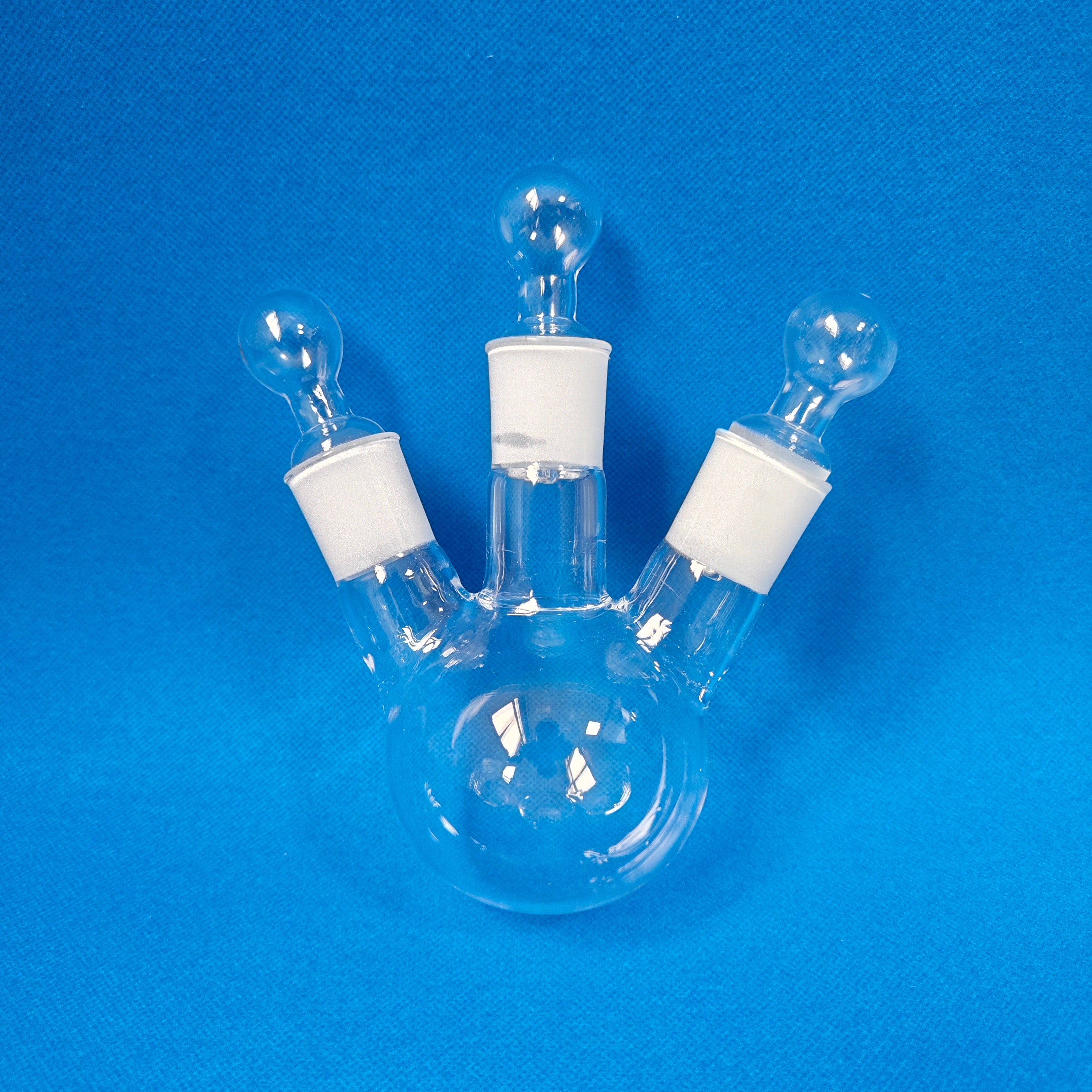 Three-Neck Fused Quartz Glass Flasks with Standard Mouth 24/29