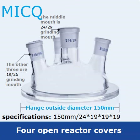 Single-layer reaction kettle, quick disassembly type open reactor, split single neck, three neck, four neck, five neck, chemistry laboratory synthesis flask, flat bottom, round bottom, spherical, cylindrical