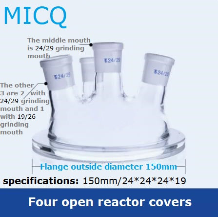 Single-layer reaction kettle, quick disassembly type open reactor, split single neck, three neck, four neck, five neck, chemistry laboratory synthesis flask, flat bottom, round bottom, spherical, cylindrical