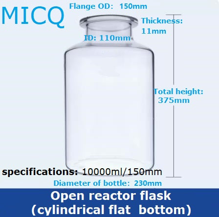 Single-layer reaction kettle, quick disassembly type open reactor, split single neck, three neck, four neck, five neck, chemistry laboratory synthesis flask, flat bottom, round bottom, spherical, cylindrical