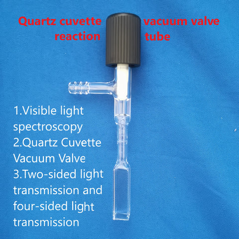 Quartz cuvette vacuum valve reaction tube LH-20-G