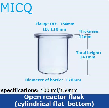 Single-layer reaction kettle, quick disassembly type open reactor, split single neck, three neck, four neck, five neck, chemistry laboratory synthesis flask, flat bottom, round bottom, spherical, cylindrical