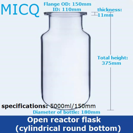 Single-layer reaction kettle, quick disassembly type open reactor, split single neck, three neck, four neck, five neck, chemistry laboratory synthesis flask, flat bottom, round bottom, spherical, cylindrical