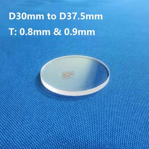 Flat Sapphire Crystal Glass Discs Watch Glass Mirror D30mm to D37.5mm T0.8mm & T0.9mm - MICQstore