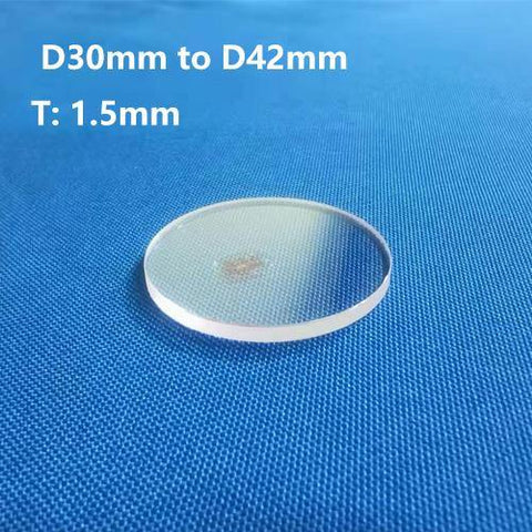 Flat Sapphire Crystal Glass Discs Watch Glass Mirror D30mm to D42mm T1.5mm - MICQstore
