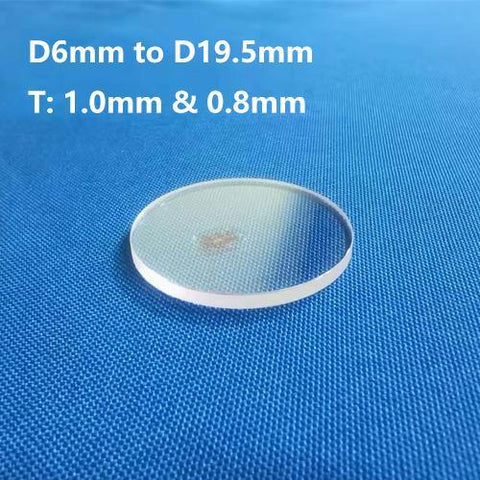 Flat Sapphire Crystal Glass Discs Watch Glass Mirror D6mm to D19.5mm T1mm & T0.8mm - MICQstore