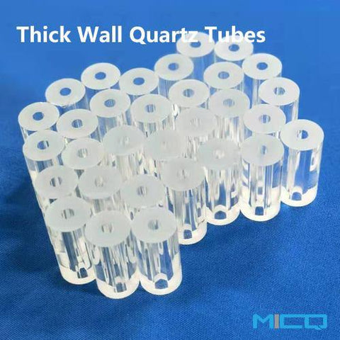 Thick Wall Fused Quartz Glass Tubes / Quartz Cylinders - MICQstore